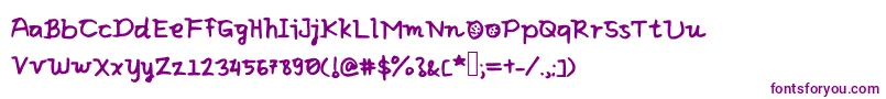 Eliclovesbiscuit-fontti – violetit fontit valkoisella taustalla