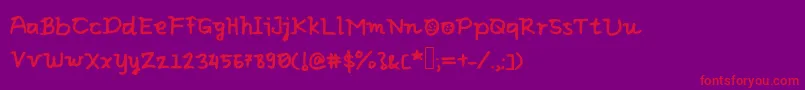 fuente Eliclovesbiscuit – Fuentes Rojas Sobre Fondo Morado
