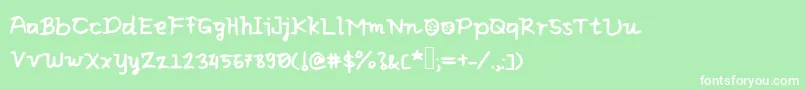Eliclovesbiscuit Font – White Fonts on Green Background