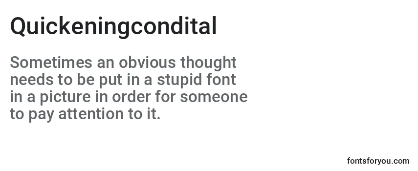 Quickeningcondital Font