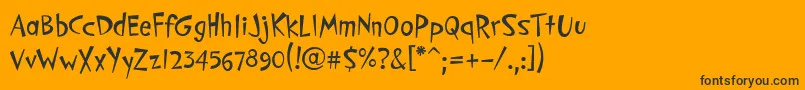 PfcosmonutproRegular Font – Black Fonts on Orange Background