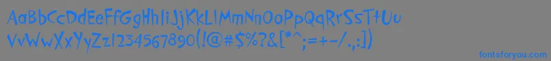 PfcosmonutproRegular Font – Blue Fonts on Gray Background