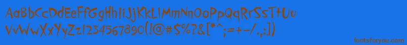 PfcosmonutproRegular Font – Brown Fonts on Blue Background