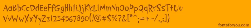 PfcosmonutproRegular Font – Brown Fonts on Orange Background