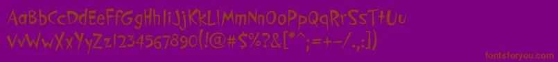 PfcosmonutproRegular Font – Brown Fonts on Purple Background