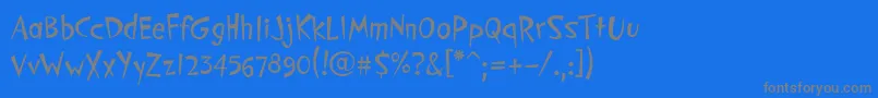 PfcosmonutproRegular Font – Gray Fonts on Blue Background