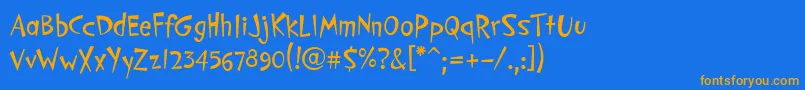 PfcosmonutproRegular Font – Orange Fonts on Blue Background