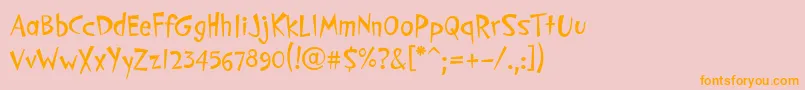 PfcosmonutproRegular Font – Orange Fonts on Pink Background