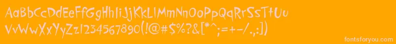 PfcosmonutproRegular Font – Pink Fonts on Orange Background