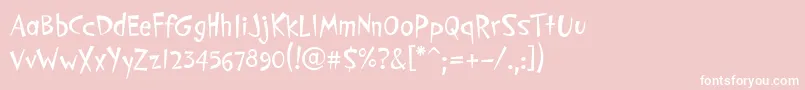 PfcosmonutproRegular Font – White Fonts on Pink Background