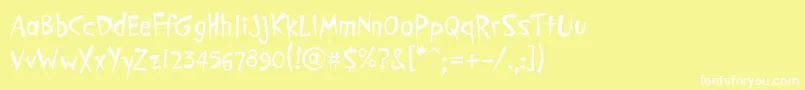 PfcosmonutproRegular Font – White Fonts on Yellow Background