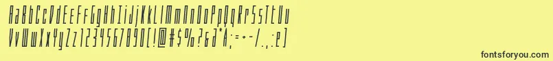 Шрифт Phantaconboldsemital – чёрные шрифты на жёлтом фоне