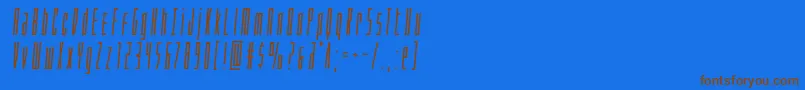 フォントPhantaconboldsemital – 茶色の文字が青い背景にあります。