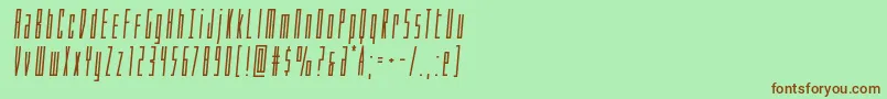 Phantaconboldsemital Font – Brown Fonts on Green Background