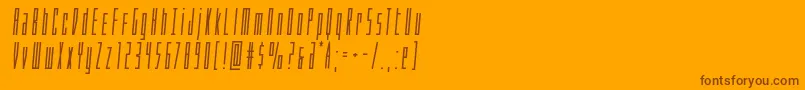 Шрифт Phantaconboldsemital – коричневые шрифты на оранжевом фоне