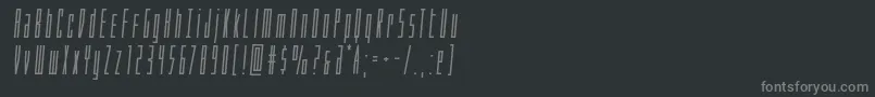 Шрифт Phantaconboldsemital – серые шрифты на чёрном фоне