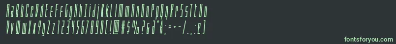 フォントPhantaconboldsemital – 黒い背景に緑の文字