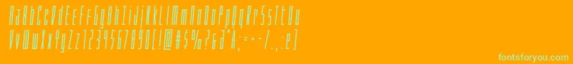 フォントPhantaconboldsemital – オレンジの背景に緑のフォント