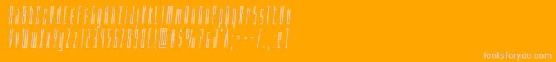 Phantaconboldsemital-Schriftart – Rosa Schriften auf orangefarbenem Hintergrund