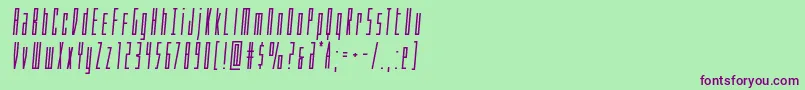 Phantaconboldsemital-fontti – violetit fontit vihreällä taustalla
