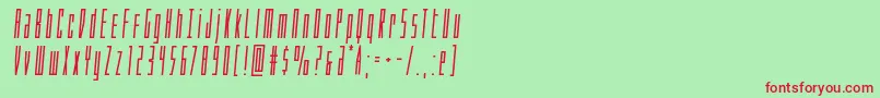 フォントPhantaconboldsemital – 赤い文字の緑の背景