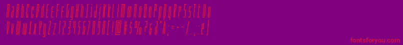 フォントPhantaconboldsemital – 紫の背景に赤い文字