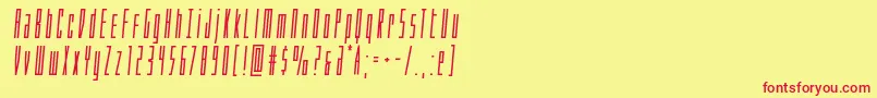 Phantaconboldsemital Font – Red Fonts on Yellow Background