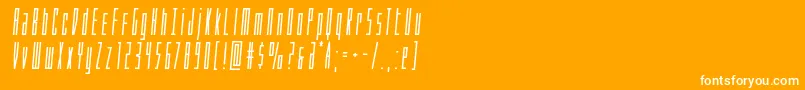 Phantaconboldsemital Font – White Fonts on Orange Background