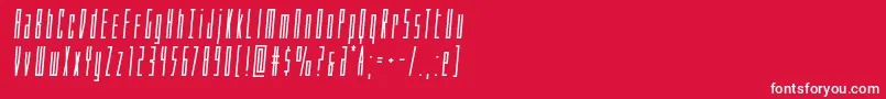 フォントPhantaconboldsemital – 赤い背景に白い文字