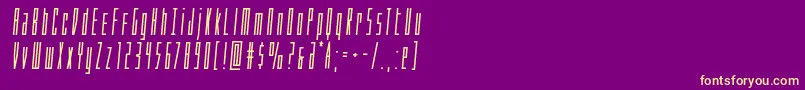 フォントPhantaconboldsemital – 紫の背景に黄色のフォント