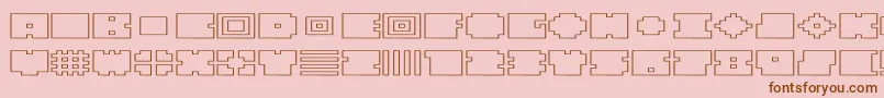 En savoir plus sur la police QubeHollowWide Police QubeHollowWide – polices brunes sur fond rose