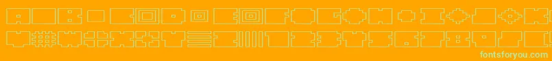 Lisätietoja QubeHollowWide-fontista QubeHollowWide-fontti – vihreät fontit oranssilla taustalla