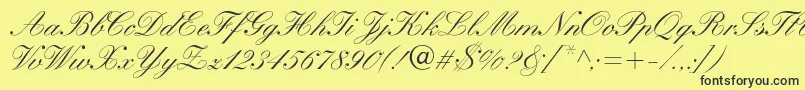 WynnerockscriptMedium Font – Black Fonts on Yellow Background