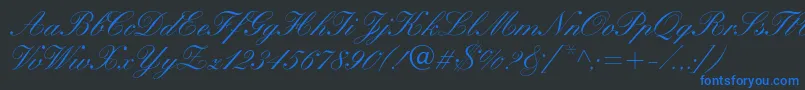WynnerockscriptMedium Font – Blue Fonts on Black Background
