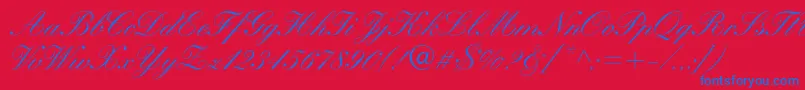 WynnerockscriptMedium Font – Blue Fonts on Red Background