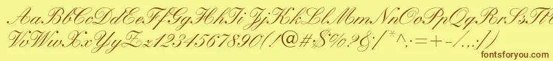 WynnerockscriptMedium Font – Brown Fonts on Yellow Background