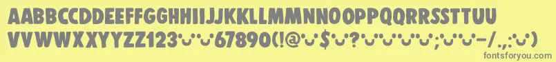 DkDisplayPatrol Font – Gray Fonts on Yellow Background