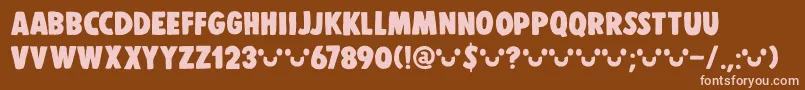 DkDisplayPatrol Font – Pink Fonts on Brown Background