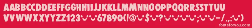 DkDisplayPatrol Font – Pink Fonts on Red Background