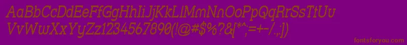 Strslnai Font – Brown Fonts on Purple Background