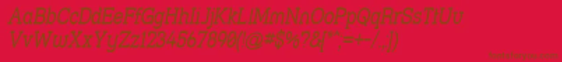 Strslnai Font – Brown Fonts on Red Background