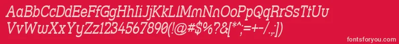 Strslnai Font – Pink Fonts on Red Background