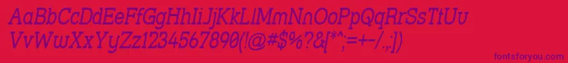 Strslnai Font – Purple Fonts on Red Background