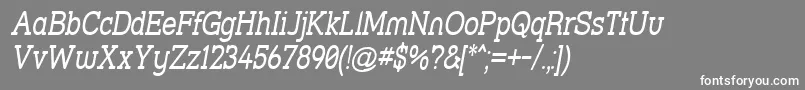 Strslnai Font – White Fonts on Gray Background
