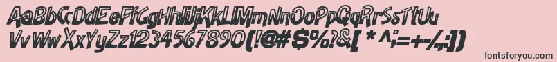 HalfbakedsskBolditalic Font – Black Fonts on Pink Background