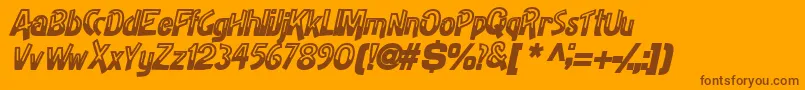 HalfbakedsskBolditalic Font – Brown Fonts on Orange Background