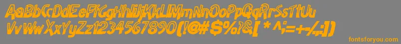 HalfbakedsskBolditalic Font – Orange Fonts on Gray Background