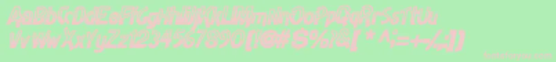 HalfbakedsskBolditalic Font – Pink Fonts on Green Background