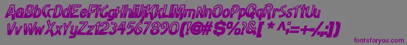 HalfbakedsskBolditalic Font – Purple Fonts on Gray Background