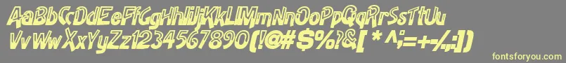 HalfbakedsskBolditalic Font – Yellow Fonts on Gray Background